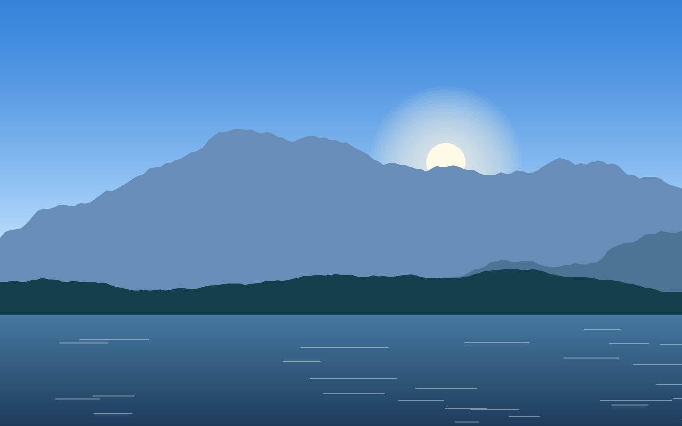 Ilustração de uma paisagem